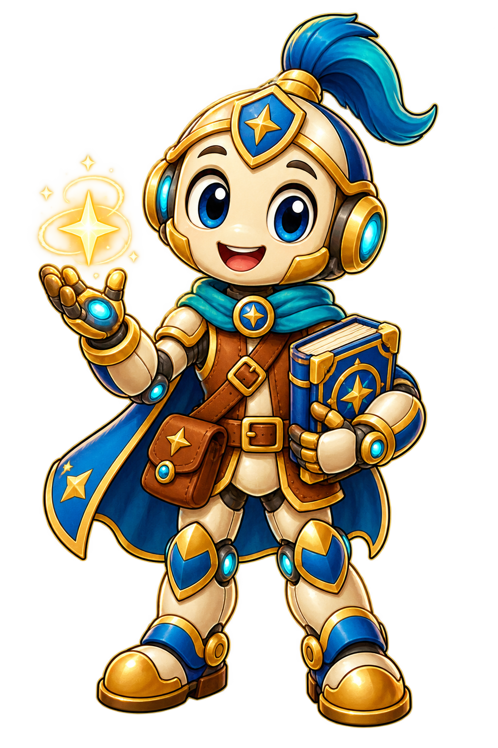 Robot medieval infantil con chaleco de cuero